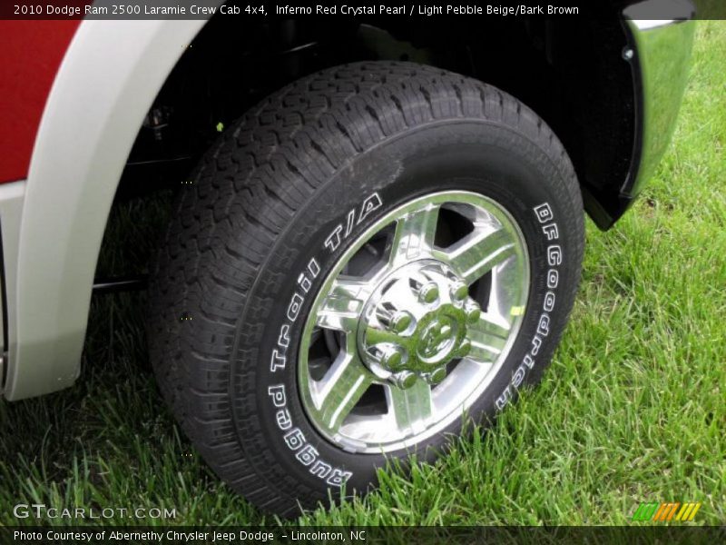 Inferno Red Crystal Pearl / Light Pebble Beige/Bark Brown 2010 Dodge Ram 2500 Laramie Crew Cab 4x4