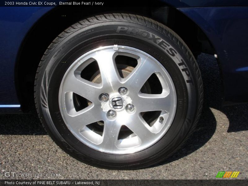 Eternal Blue Pearl / Ivory 2003 Honda Civic EX Coupe