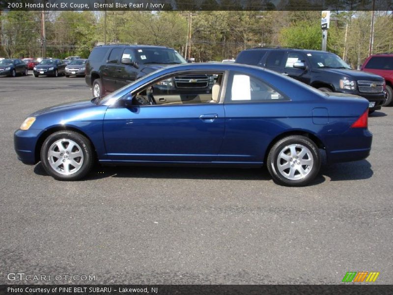 Eternal Blue Pearl / Ivory 2003 Honda Civic EX Coupe