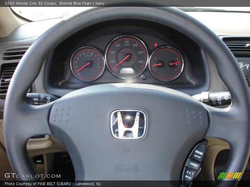 Eternal Blue Pearl / Ivory 2003 Honda Civic EX Coupe