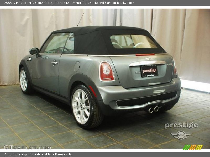 Dark Silver Metallic / Checkered Carbon Black/Black 2009 Mini Cooper S Convertible