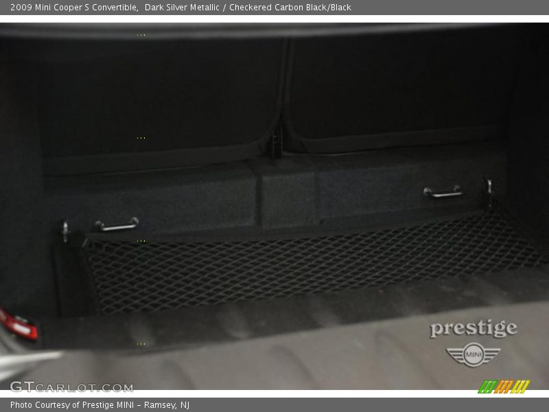 Dark Silver Metallic / Checkered Carbon Black/Black 2009 Mini Cooper S Convertible