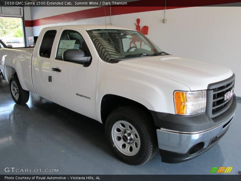 Summit White / Dark Titanium 2010 GMC Sierra 1500 Extended Cab