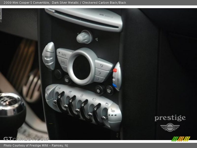 Dark Silver Metallic / Checkered Carbon Black/Black 2009 Mini Cooper S Convertible