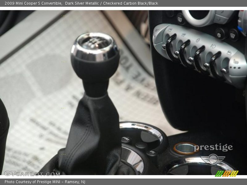 Dark Silver Metallic / Checkered Carbon Black/Black 2009 Mini Cooper S Convertible