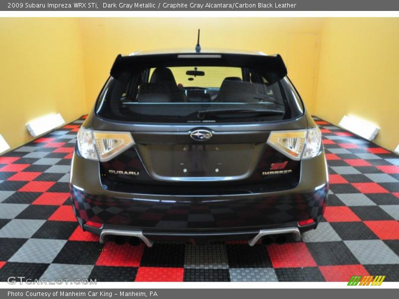 Dark Gray Metallic / Graphite Gray Alcantara/Carbon Black Leather 2009 Subaru Impreza WRX STi