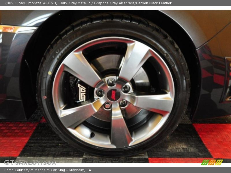 Dark Gray Metallic / Graphite Gray Alcantara/Carbon Black Leather 2009 Subaru Impreza WRX STi