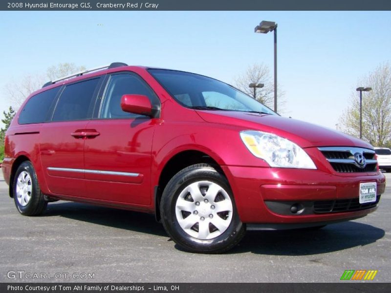 Cranberry Red / Gray 2008 Hyundai Entourage GLS