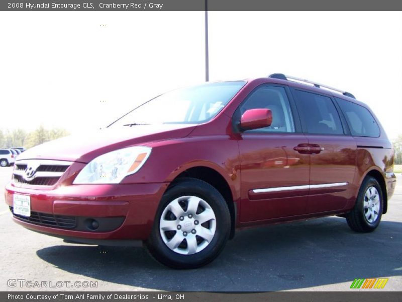 Cranberry Red / Gray 2008 Hyundai Entourage GLS