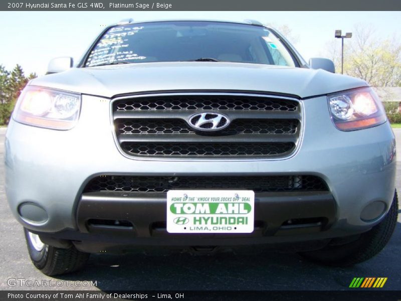 Platinum Sage / Beige 2007 Hyundai Santa Fe GLS 4WD