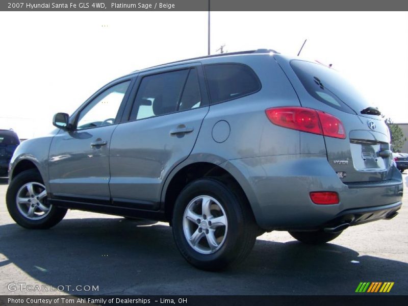 Platinum Sage / Beige 2007 Hyundai Santa Fe GLS 4WD