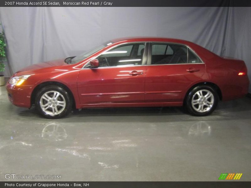 Moroccan Red Pearl / Gray 2007 Honda Accord SE Sedan