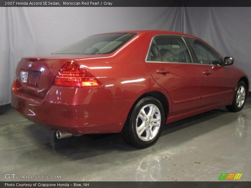 Moroccan Red Pearl / Gray 2007 Honda Accord SE Sedan