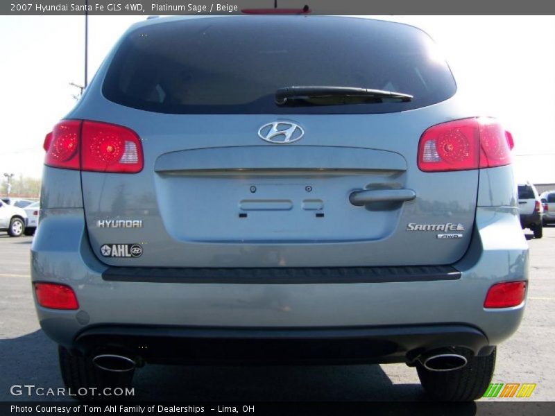 Platinum Sage / Beige 2007 Hyundai Santa Fe GLS 4WD