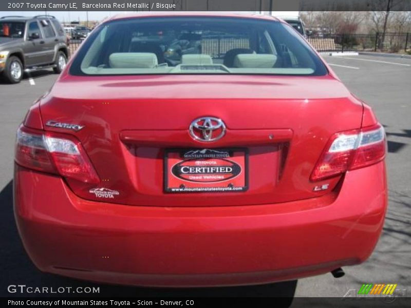 Barcelona Red Metallic / Bisque 2007 Toyota Camry LE