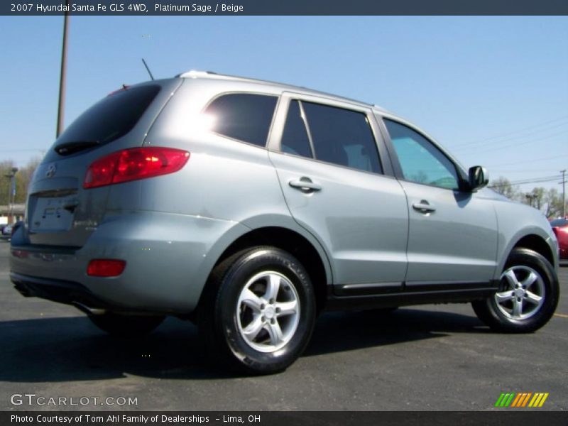 Platinum Sage / Beige 2007 Hyundai Santa Fe GLS 4WD