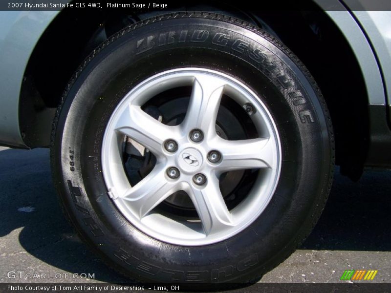 Platinum Sage / Beige 2007 Hyundai Santa Fe GLS 4WD