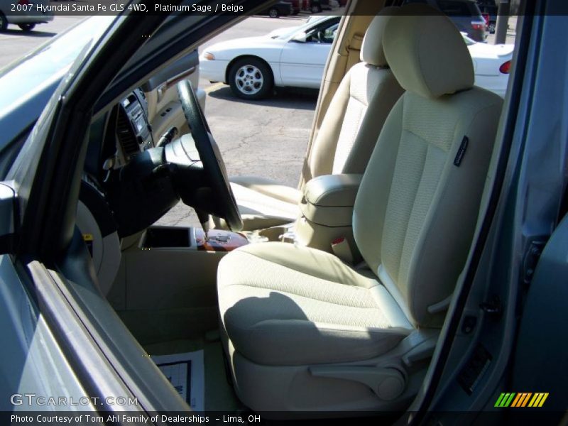 Platinum Sage / Beige 2007 Hyundai Santa Fe GLS 4WD