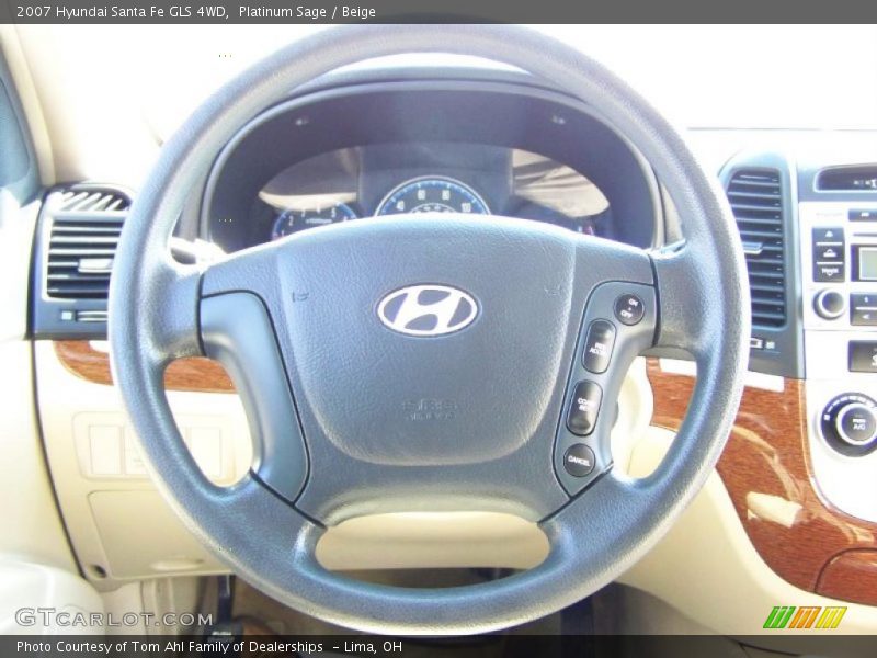 Platinum Sage / Beige 2007 Hyundai Santa Fe GLS 4WD