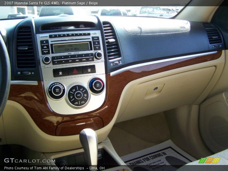 Platinum Sage / Beige 2007 Hyundai Santa Fe GLS 4WD