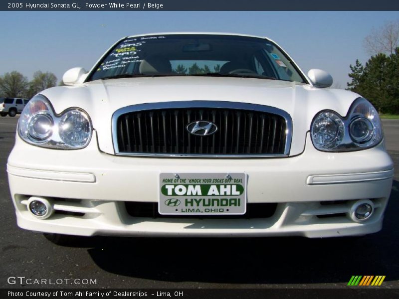 Powder White Pearl / Beige 2005 Hyundai Sonata GL