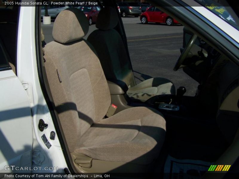 Powder White Pearl / Beige 2005 Hyundai Sonata GL