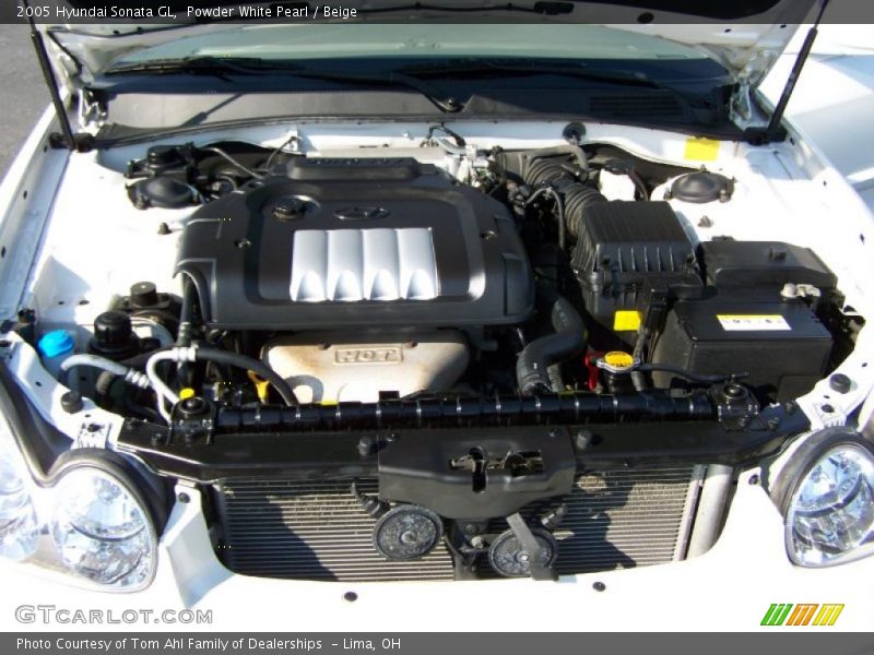 Powder White Pearl / Beige 2005 Hyundai Sonata GL