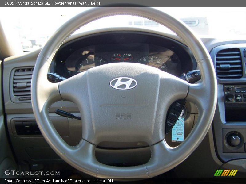 Powder White Pearl / Beige 2005 Hyundai Sonata GL
