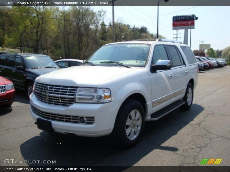 White Platinum Tri-Coat / Camel 2009 Lincoln Navigator 4x4