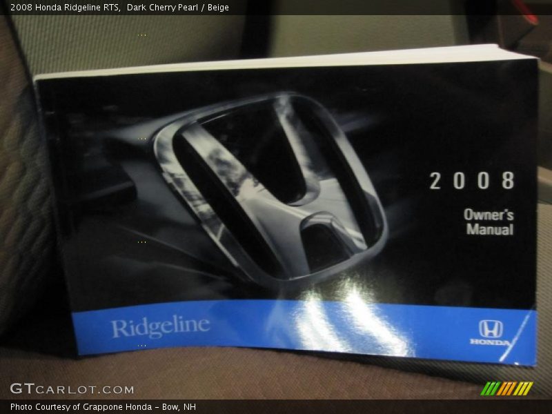 Dark Cherry Pearl / Beige 2008 Honda Ridgeline RTS
