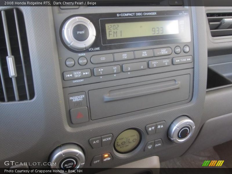 Dark Cherry Pearl / Beige 2008 Honda Ridgeline RTS