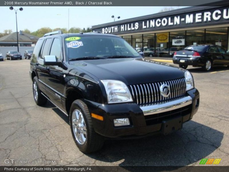 Black / Charcoal Black 2008 Mercury Mountaineer Premier AWD