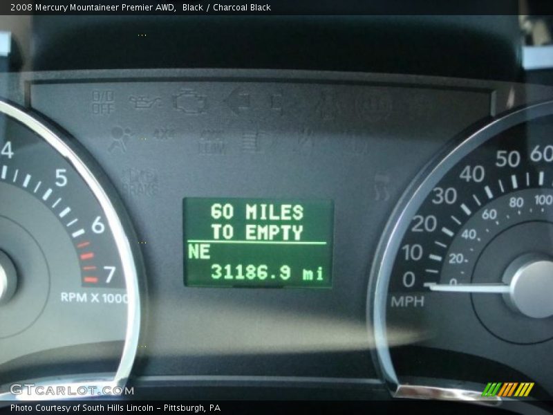 Black / Charcoal Black 2008 Mercury Mountaineer Premier AWD