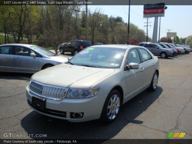 Light Sage Metallic / Light Stone 2007 Lincoln MKZ AWD Sedan