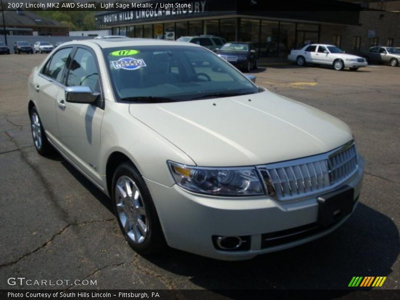 Light Sage Metallic / Light Stone 2007 Lincoln MKZ AWD Sedan