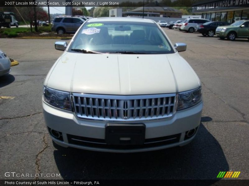 Light Sage Metallic / Light Stone 2007 Lincoln MKZ AWD Sedan