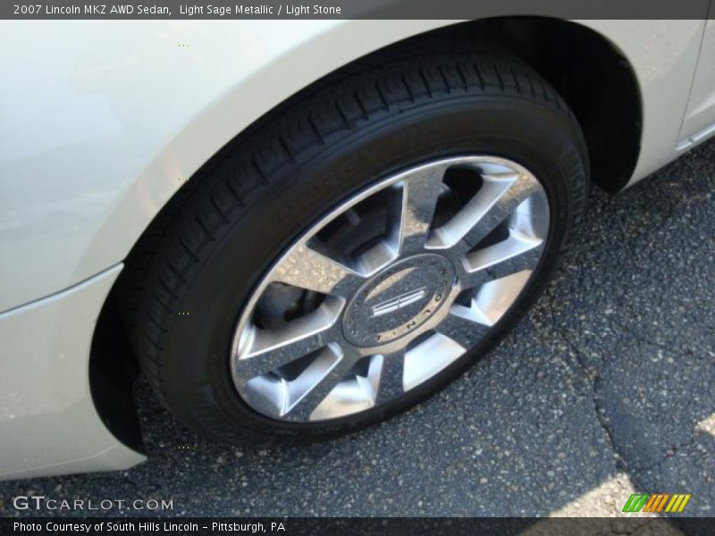 Light Sage Metallic / Light Stone 2007 Lincoln MKZ AWD Sedan