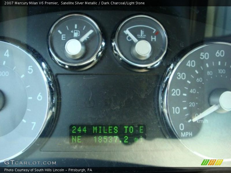 Satellite Silver Metallic / Dark Charcoal/Light Stone 2007 Mercury Milan V6 Premier