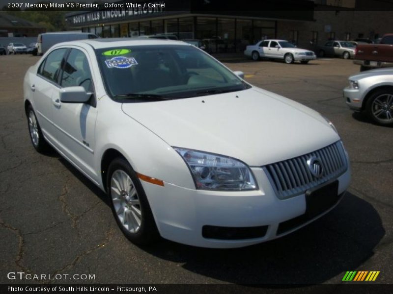 Oxford White / Camel 2007 Mercury Milan V6 Premier