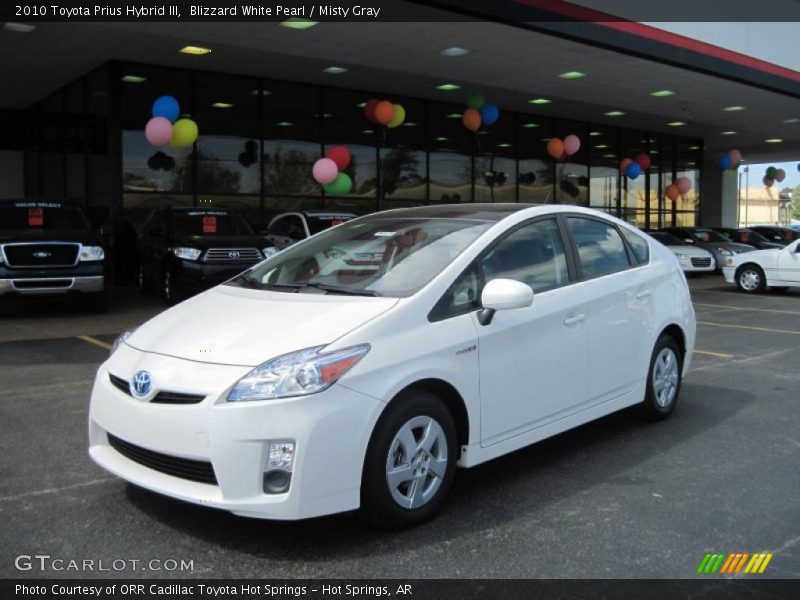 Blizzard White Pearl / Misty Gray 2010 Toyota Prius Hybrid III