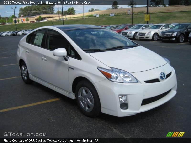 Blizzard White Pearl / Misty Gray 2010 Toyota Prius Hybrid III