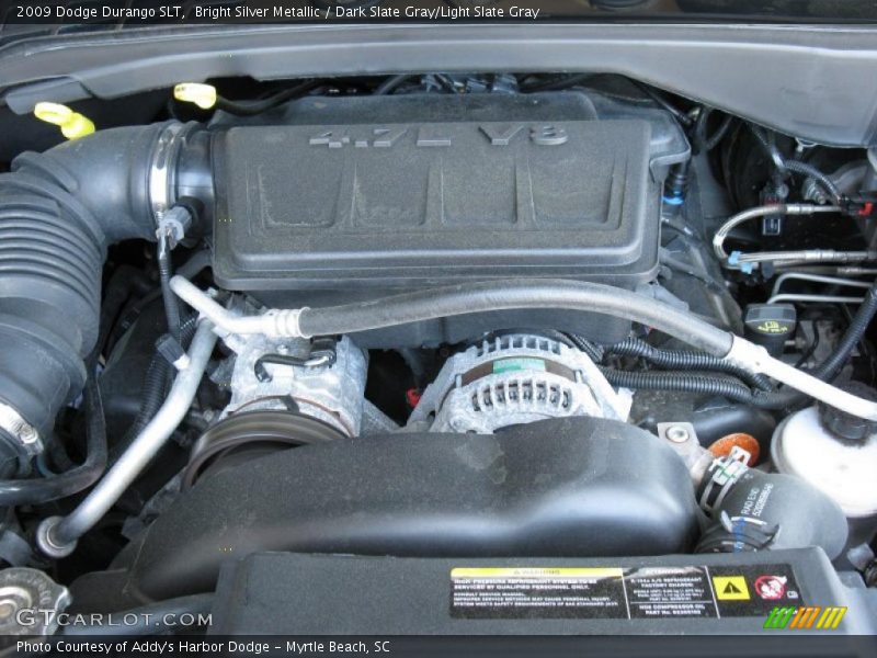 Bright Silver Metallic / Dark Slate Gray/Light Slate Gray 2009 Dodge Durango SLT