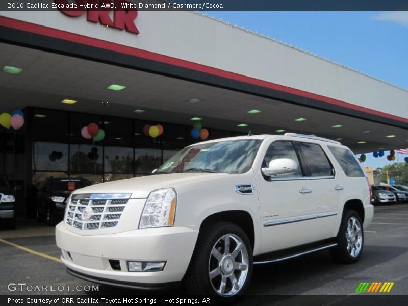White Diamond / Cashmere/Cocoa 2010 Cadillac Escalade Hybrid AWD