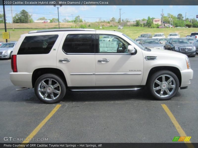 White Diamond / Cashmere/Cocoa 2010 Cadillac Escalade Hybrid AWD