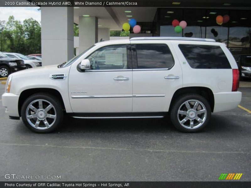 White Diamond / Cashmere/Cocoa 2010 Cadillac Escalade Hybrid AWD