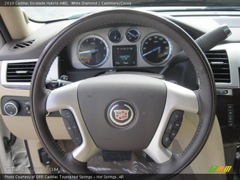 White Diamond / Cashmere/Cocoa 2010 Cadillac Escalade Hybrid AWD