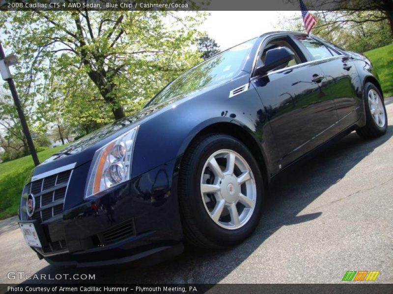 Blue Chip / Cashmere/Cocoa 2008 Cadillac CTS 4 AWD Sedan