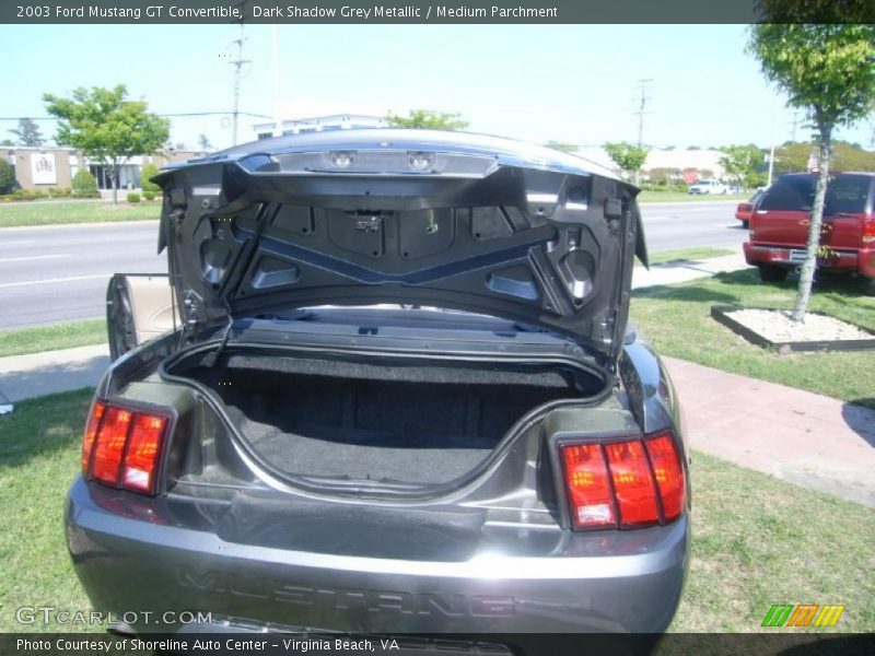 Dark Shadow Grey Metallic / Medium Parchment 2003 Ford Mustang GT Convertible