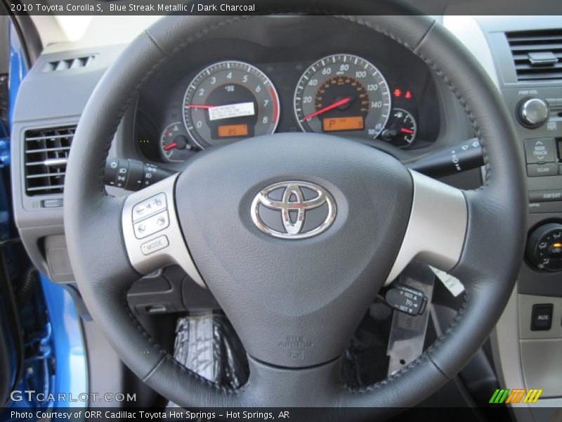 Blue Streak Metallic / Dark Charcoal 2010 Toyota Corolla S