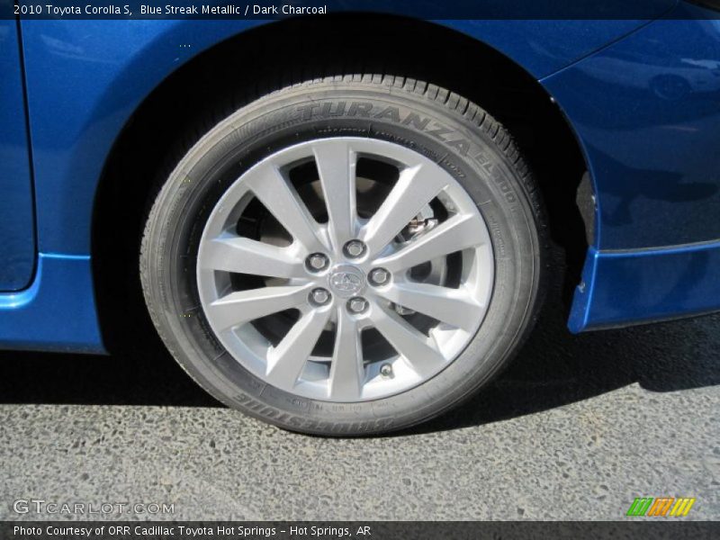 Blue Streak Metallic / Dark Charcoal 2010 Toyota Corolla S